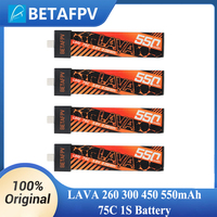 BETAFPV LAVA 1S 260 300 450 550mAh 75C Battery BT2.0 Connector for FPV Racing Drone Airplanes Toys