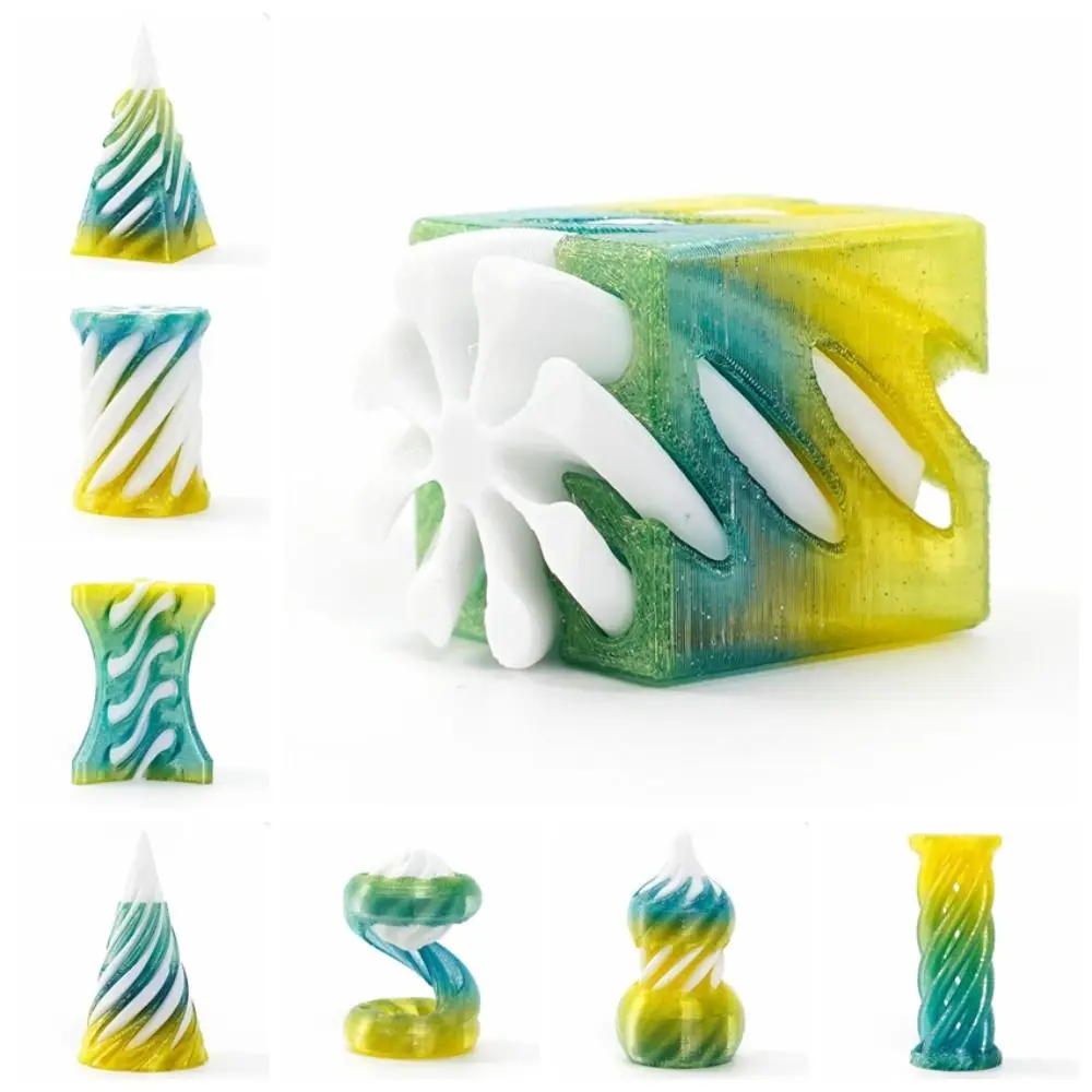 Passthrough Sculpture 3D Printed Spiral Cone Toy Decorative Ornaments Impossible Pyramid Helix Nut Mini