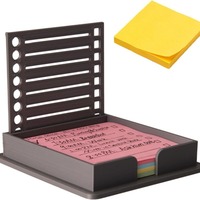 Memo Sticky Note Template Box-100 Sheet Self-Adhesive Note Holder for Choice,Office School Stationery Organizer for Desk Planner