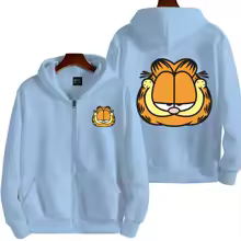 Lazy Garfield Cartoon Zipper Hoodie