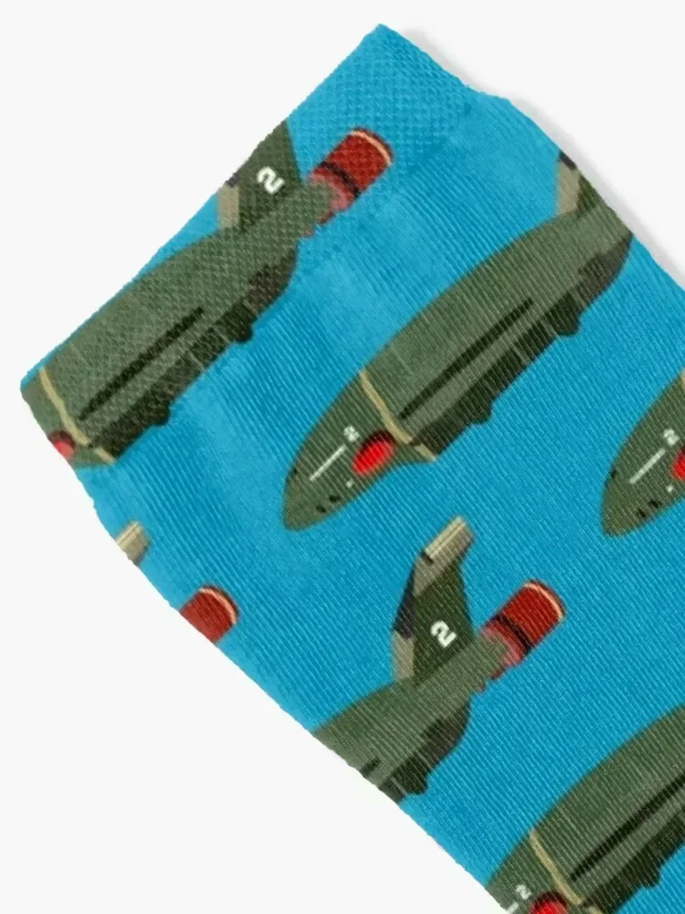 Thunderbird 2 Aircraft Thunderbirds TV Original Series Virgil Tracy Socks designer with print Socks Man Women's