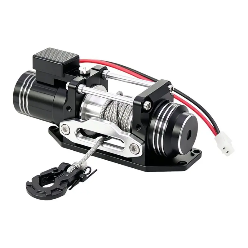 Electric Winch Simulated In Metal For 1/10 TRX4 SCX10 D90 RC4WD RC Crawler Car Upgrade Components
