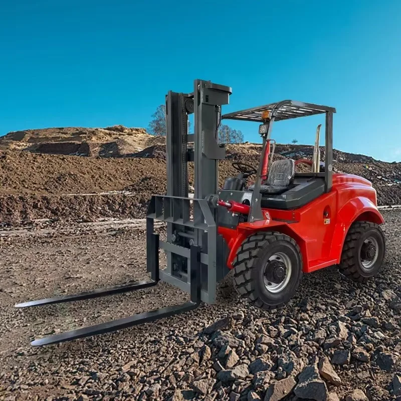 EPA 4x4 Articulated Rough Terrain Forklift for Sale 5 Ton 4WD Forklift