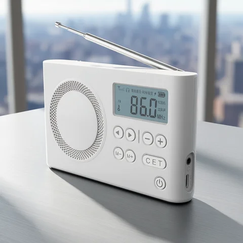 AIBEN C5S Mini Portable Radio Handheld Rechargeable Digital FM USB Charging Port Device Speaker