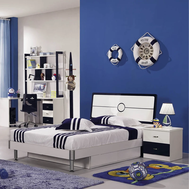 

&Modern Kids Bedroom Set Wooden Bed Child Bed Room Set Furniture for Hotel