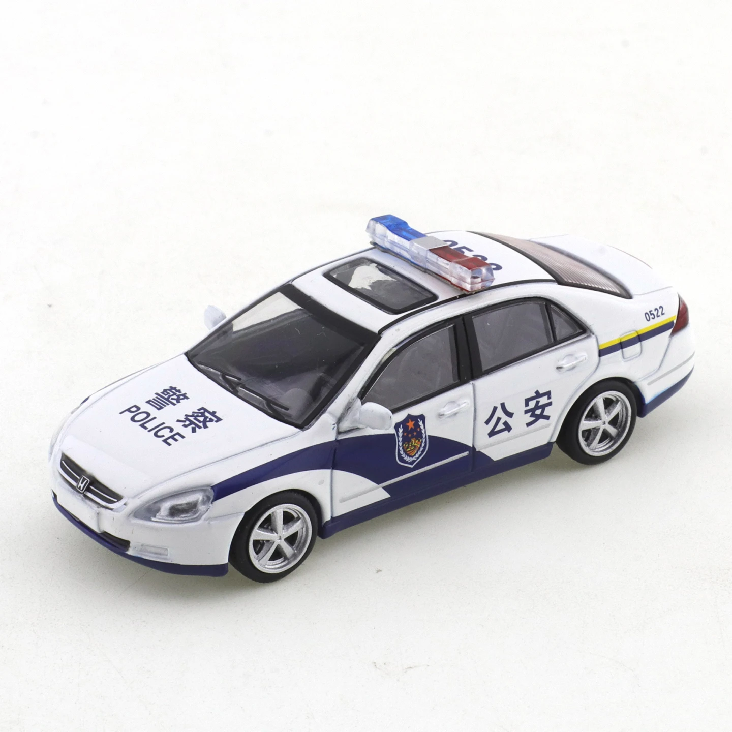 

Масштабная модель автомобиля DCT 1:64 Honda Accord 7-го поколения, имитация полицейского автомобиля, миниатюрная модель из сплава, декоративная
