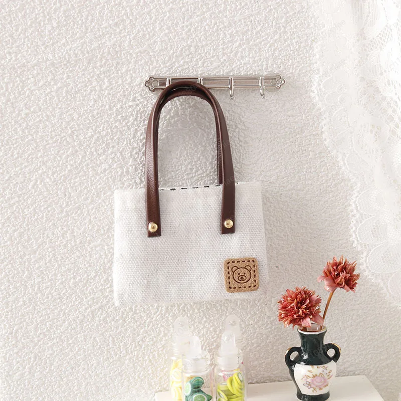 Miniature Food and Play Accessories Clothing Canvas Bag Shoulder Bag 1:12 Points Ob11diy