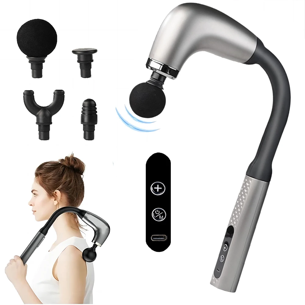 New Smart Fascia Gun Electric Massager Massage Hammer Electric Fascia Gun Home Handheld Hammer Back Artifact Massage Tools