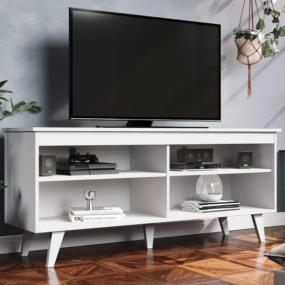 Furniture for Tv Stand Wooden TV Cabinet Cabinet With 4 Shelves and Cable Management Entertainment Center Furniture Living Room