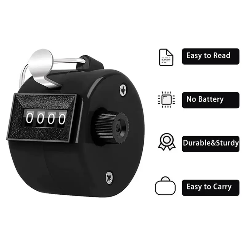 A84X-Pack Of 8 Counter Clicker 4-Digit Number Count,Handheld Mechanical Counters Clickers Pitch Counter