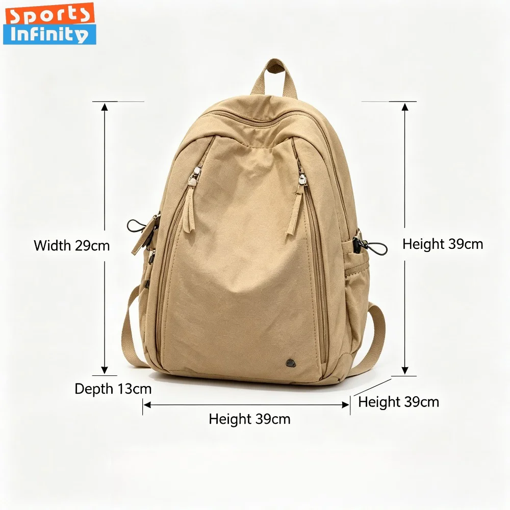 Lightweight Sports Backpack for Women Casual Gym Bag for Travel Commute Workout Solid Color