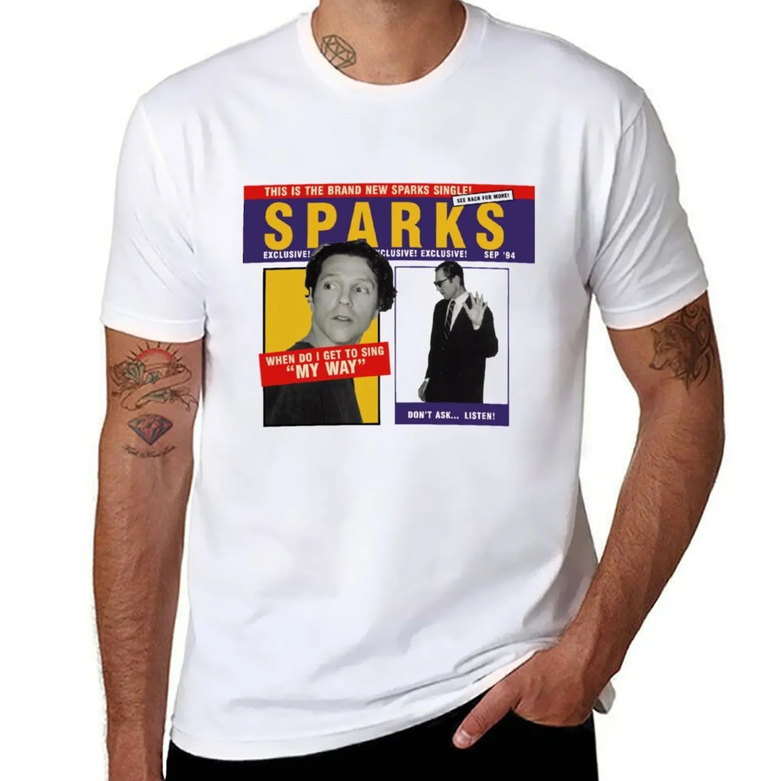 

SPARKS - WHEN DO I GET TO SING MY WAY T-Shirt t shirts for man pack cotton T-Shirt