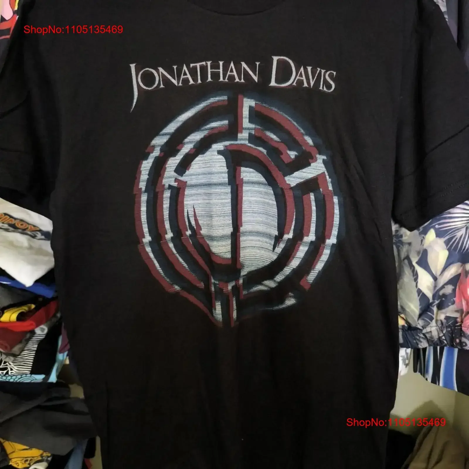 Korn Jonathan Davis JD solo black labyrinth album promo nu metal shirt M S new vintage Washed Slightly Soft streetwear Unisex