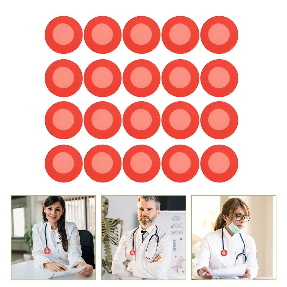 20Pcs Stethoscope Covers Silicone Head Protector Small Portable Stethoscope Replacement Accessories for Teaching