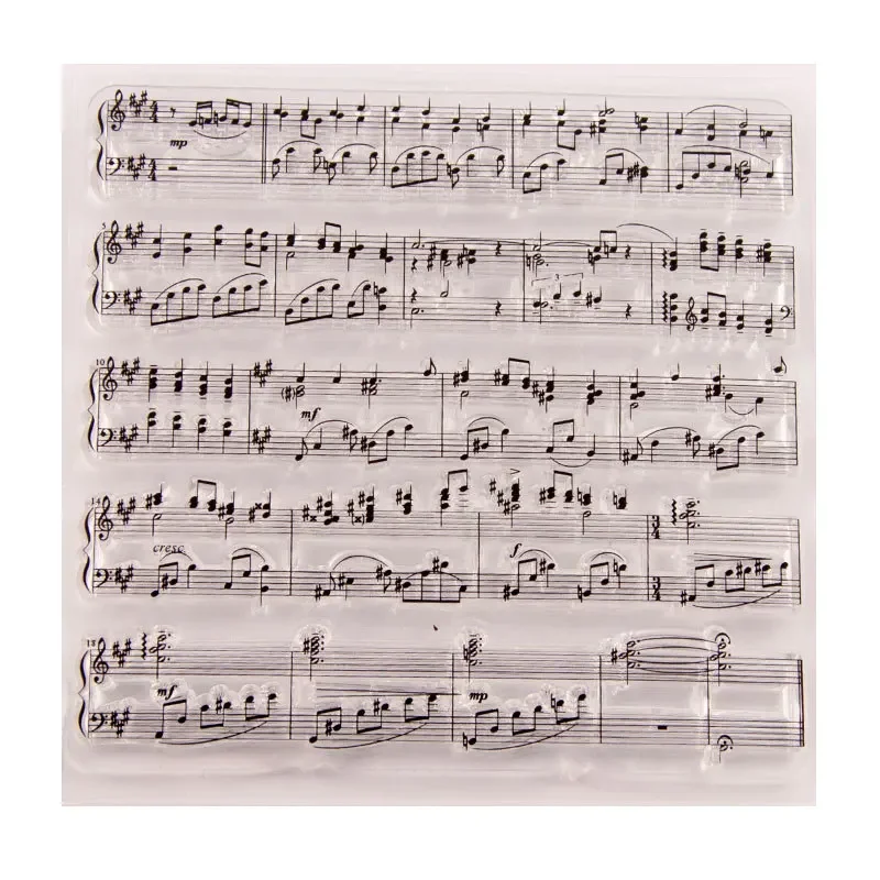 Musical Symbol Clear Silicone Stamp Scrapbooking Stamps for DIY Scrapbook Photo Albums Paper Notebook Card Making Arts Crafts