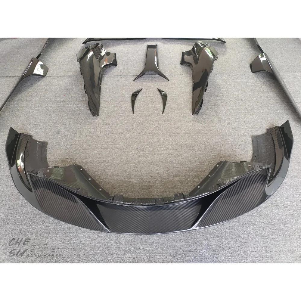 Speed RY Style Dry Carbon Fiber Front and Rear Lips, Side Skirts, Rear Diffuser, Fenders, Hood, and Other Kits for McLaren 720S