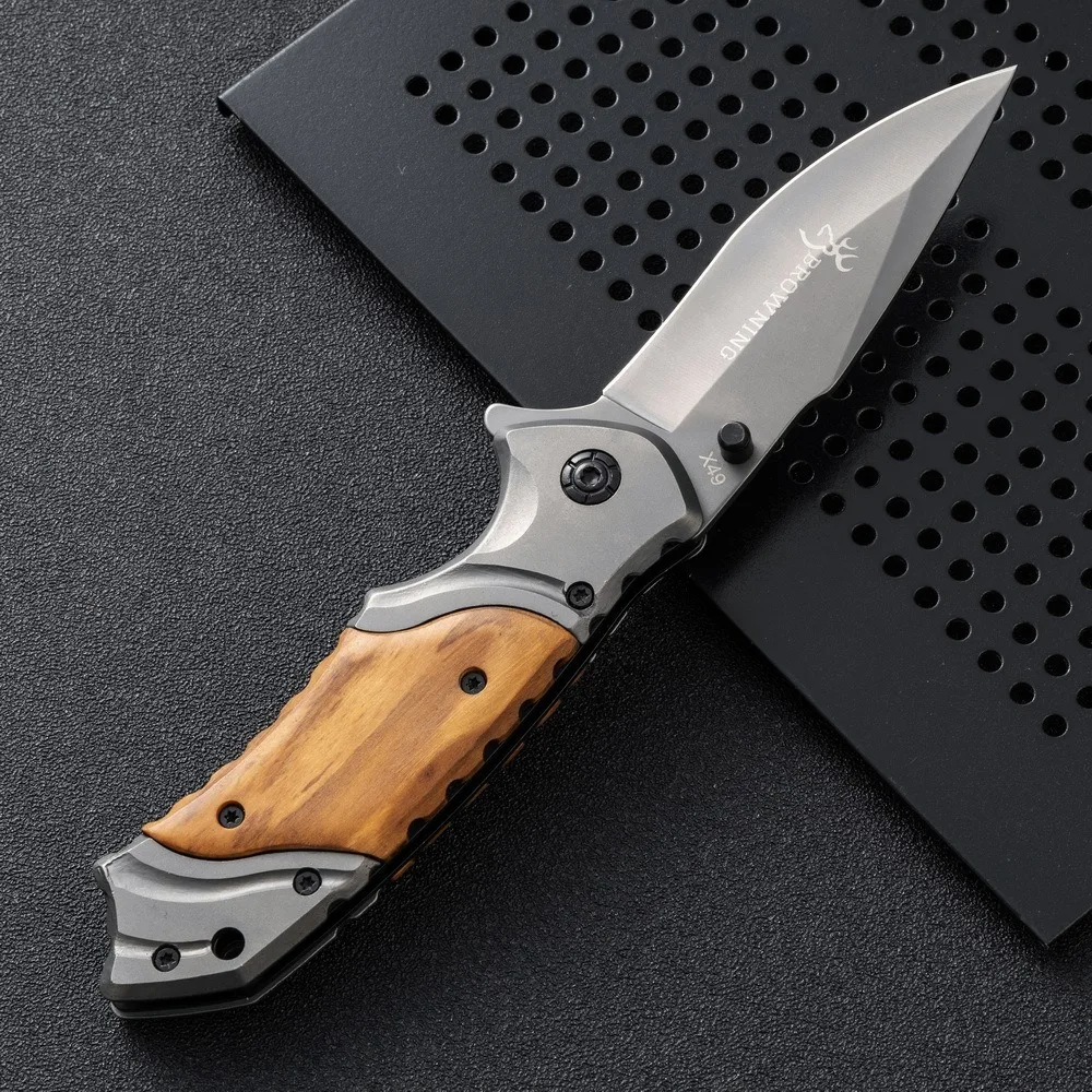 1pc Sharp Cutting Knife, High Hardness Military Tactical Knife, Suitable for Camping Hiking Cutting Knife and Survival Knife