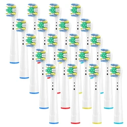 4/8/12/16/20PCS Floss Replaceable Electric Toothbrush Head Compatible with Oral-B White, Power, Clean, Kids, Soft, Black, Action