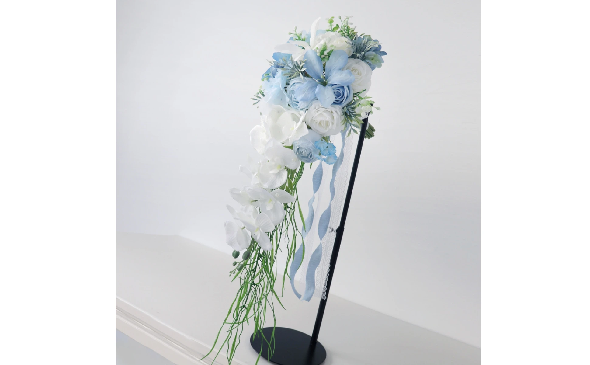Waterfall Bouquet Romantic Cascading Bouquet Flowers Elegant Photo-Ready for Brides, Wedding Ceremonies, Outdoor Weddings