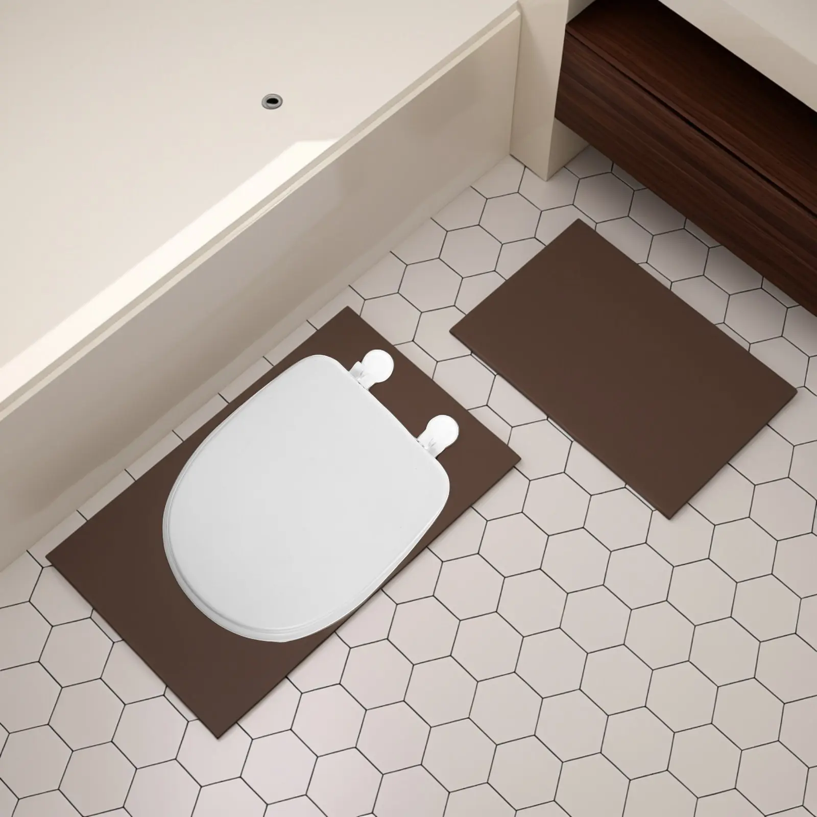 

Padded Bathroom Seat Cushion Easy-to-install Toilet Cover Cushioned Oval Comfort Lid Round