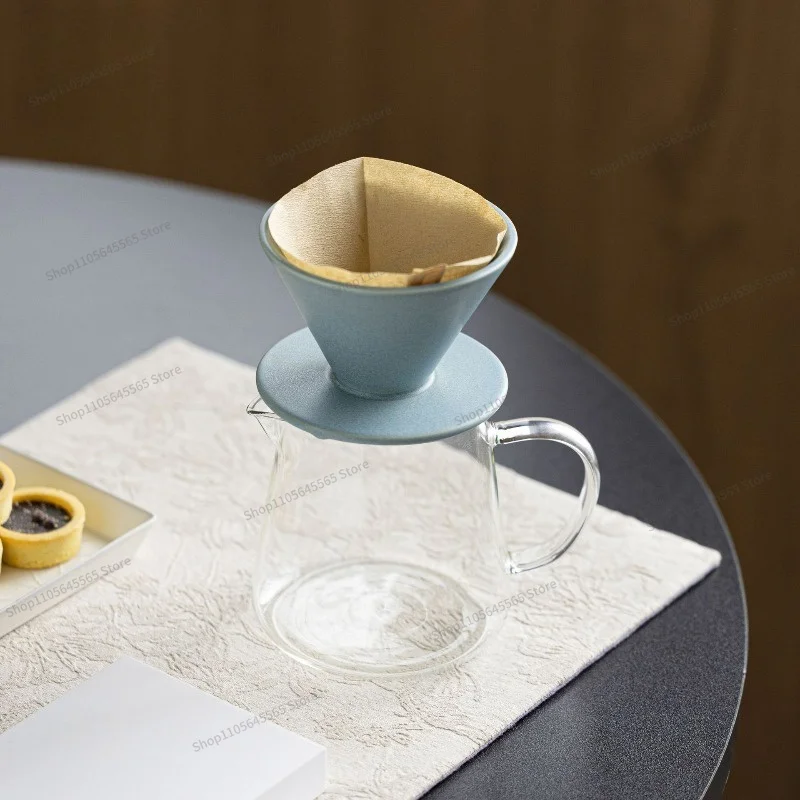 For Hand Brewed Ceramic Coffee Cup Filter Cup V-shaped Single-hole Filter Hand Brewed Coffee Cup