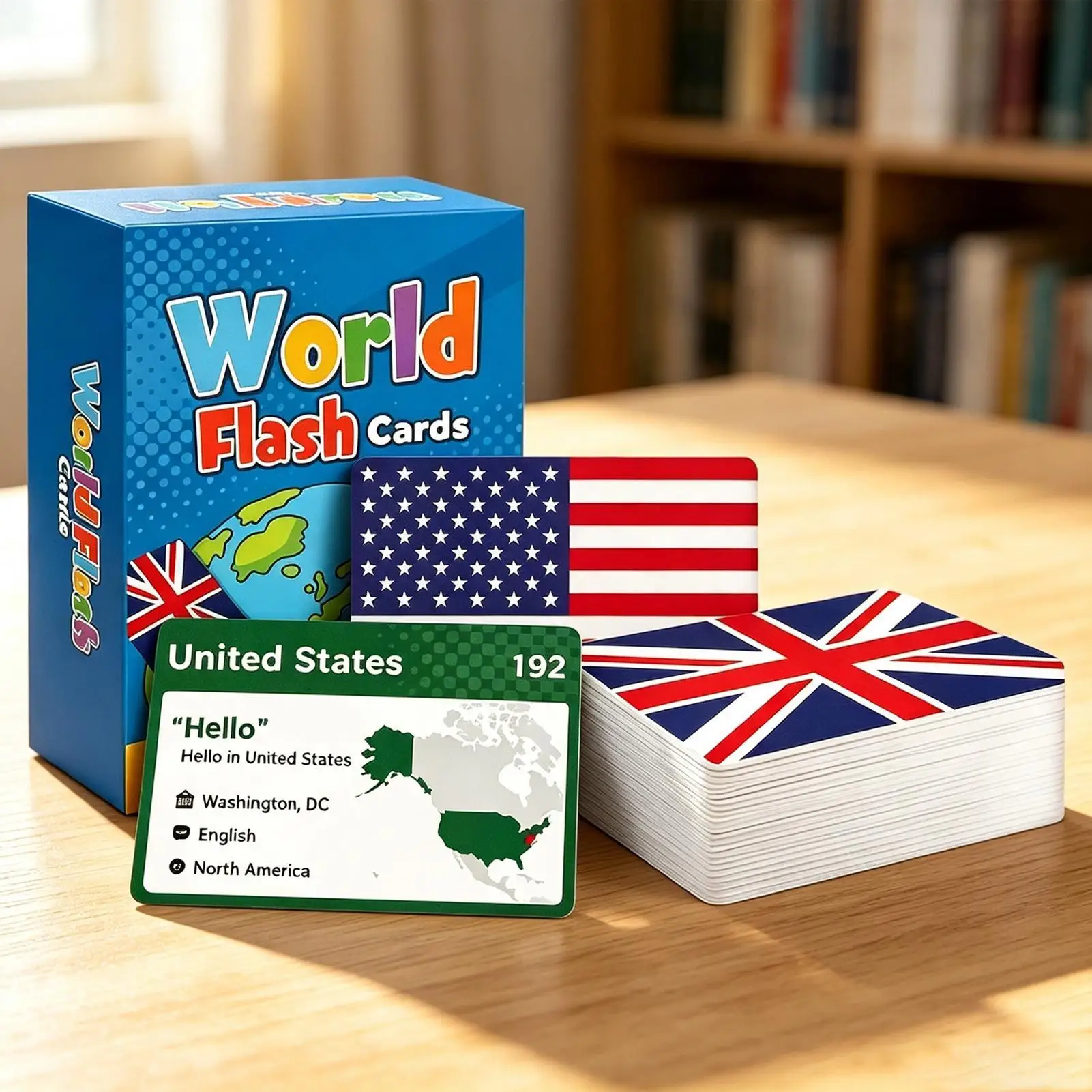 245 Pieces World Flags Flash Cards  Educational Learning Flash Card Geography Games World Maps for All Ages Classroom Homeschool