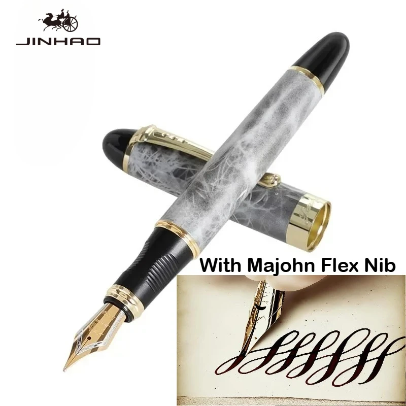 JINHAO X450 Metalowy Pióro Wieczne z Piórkiem Majohn Solf Flex / Pióro Kaligraficzne Jinhao Stardand Metalowe Przybory Szkolne i Biurowe — zdjęcie produktu 5