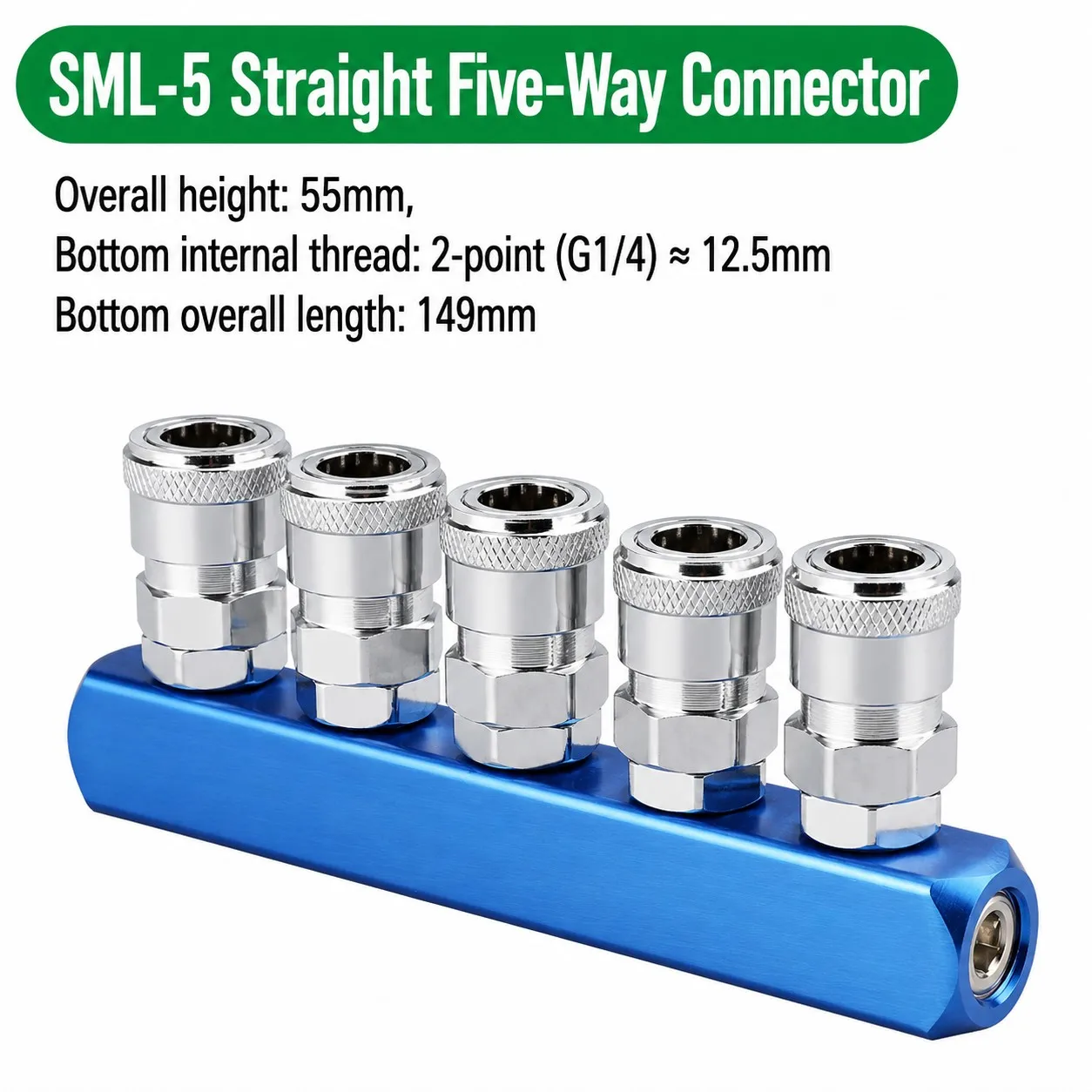 HEBAI Fitting C-type SMY SMV SML Round Compressor Pneumatic Fitting Pump Tool Coupler Manifold Multi Splitter Air Gas Distributo