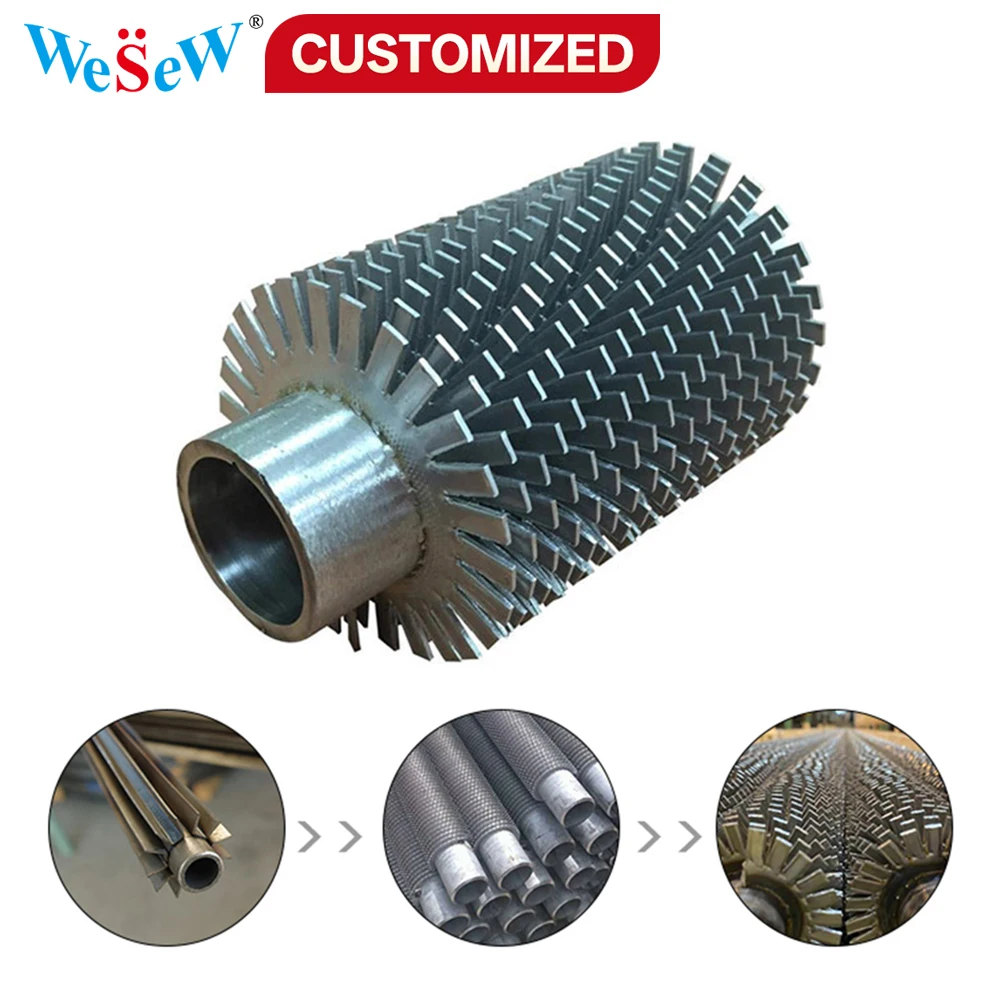 Custom High Frequency Welded Serrated Spiral Finned Tube, Helical Fin Tube for Heat Exchanger Boiler Economizer