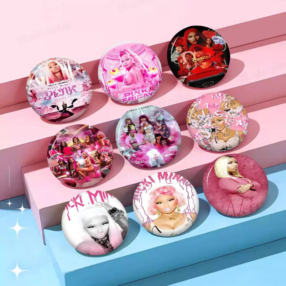 Popular Rapper Singer N-nicki Minaj Photo Brooches Creative Round Badge Gifts Pins 32/44/58mm