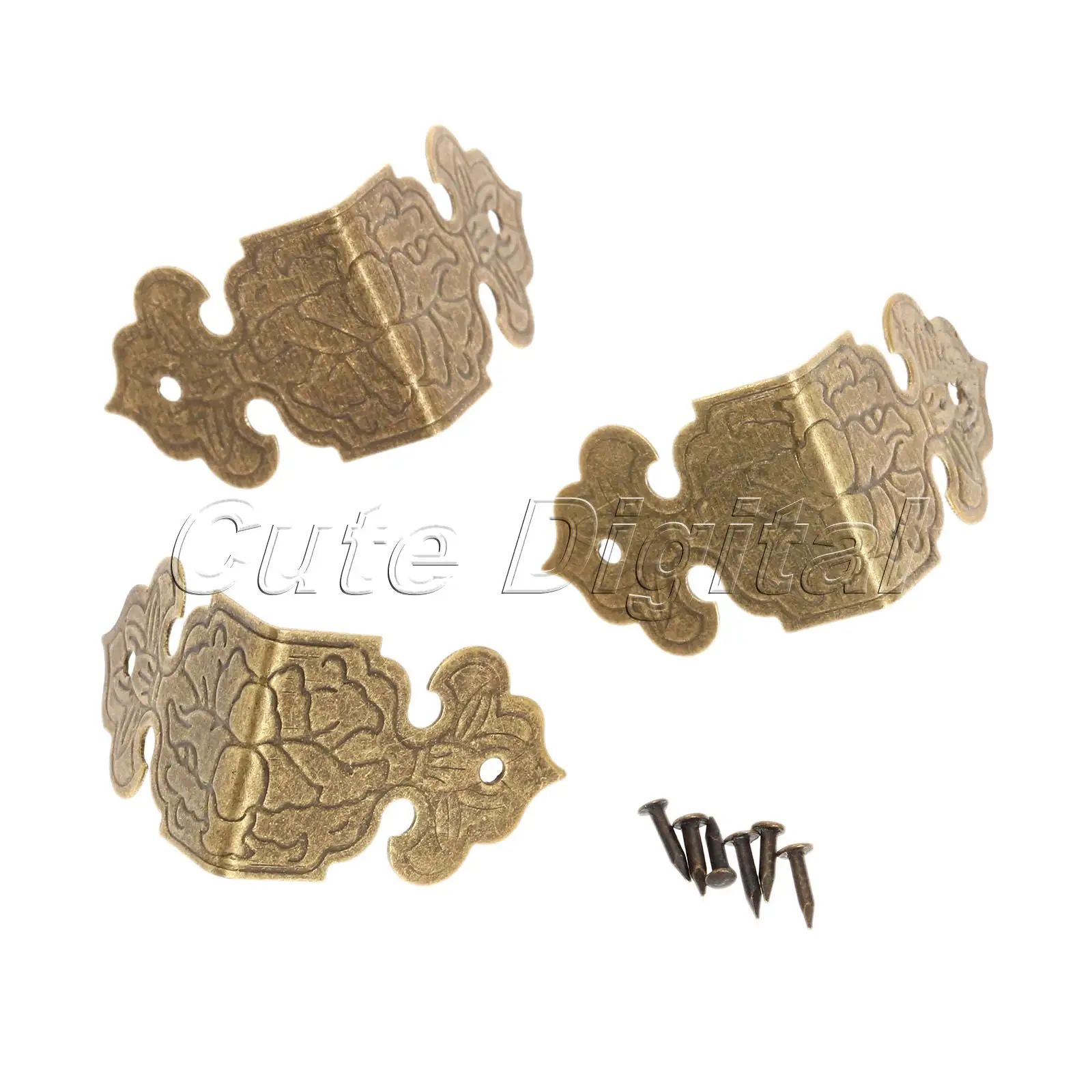 12pcs Decorative Corner Bracket for Furniture Wooden Box Feet Furniture Corner Protector Decorative Corbel Furniture Fittings