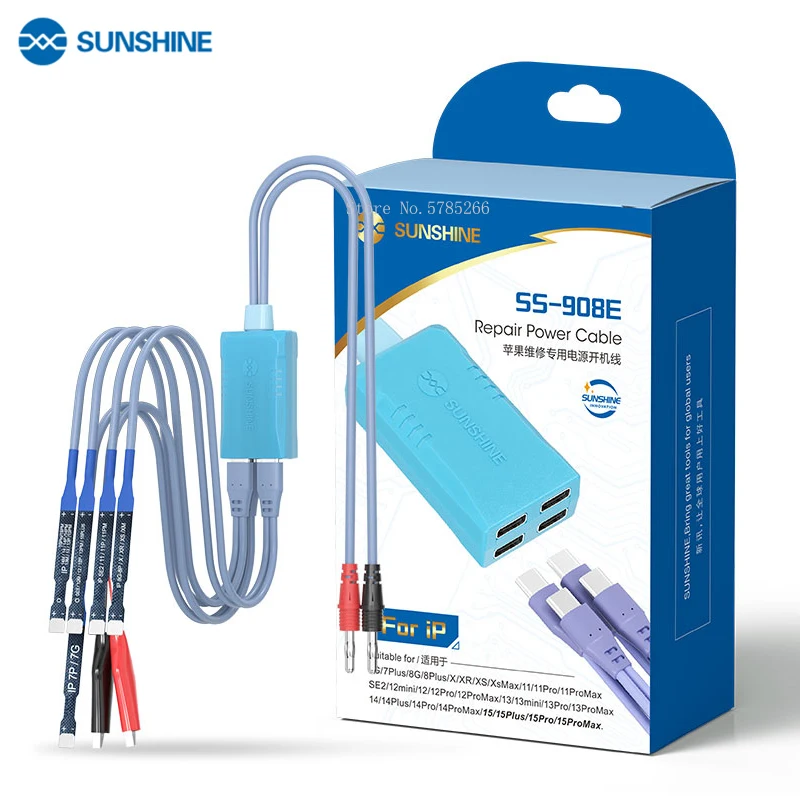 SUNSHINE SS-908E IP Power On line لهاتف iPhone 7G-15Pro Max كشف دقيق حماية من الحمل الزائد أداة إصلاح إيقاف التشغيل التلقائي
