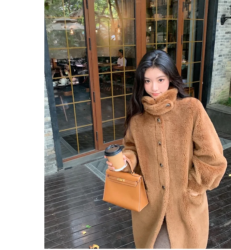 

2024Hot Sale Winter New 30% Wool Fur Coat Women's Winter Jacket Autumn Artificial Fur Integrated Long Fur Jackets for Female Cl