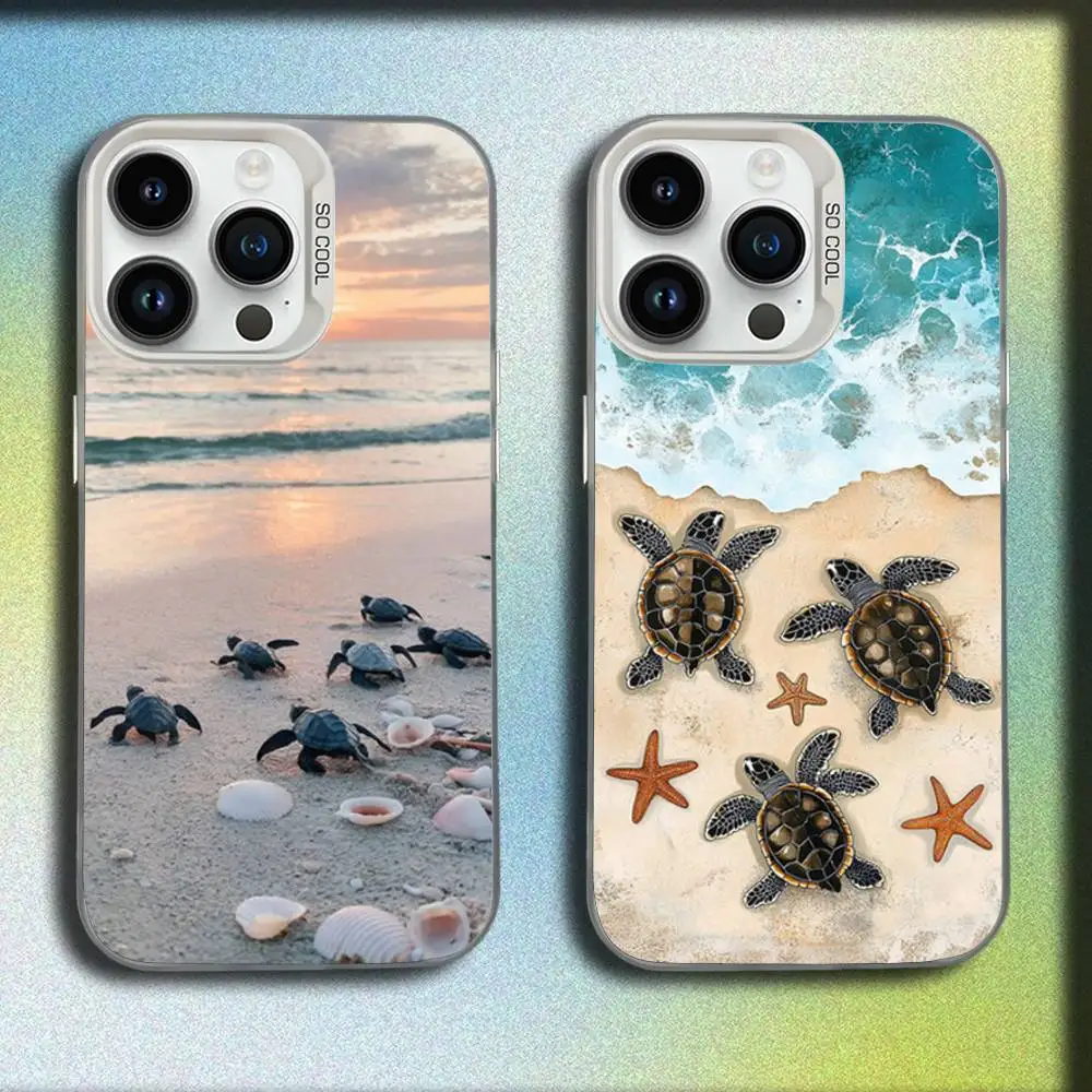 

Marine animals sea turtles Phone Case For iPhone 17,16,15,14,13,12,11,Pro,Max,Plus,E,SE4,Air,Mini White IMD Box