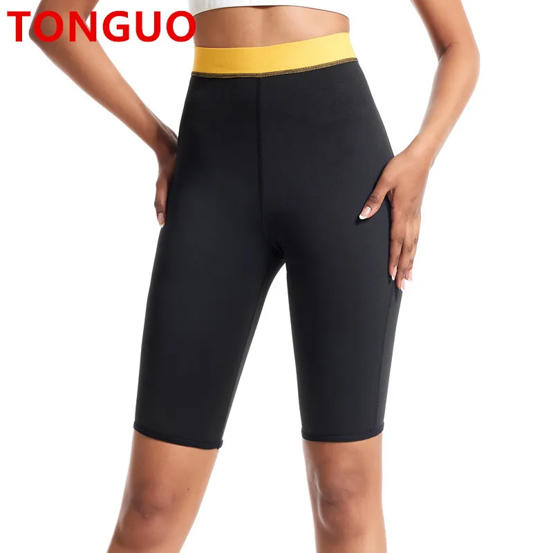 

Sauna Sweat Pants for Women High Waist Slimming Shorts Compression Thermo Workout Exercise Body Shaper Waist Trainer Short pants