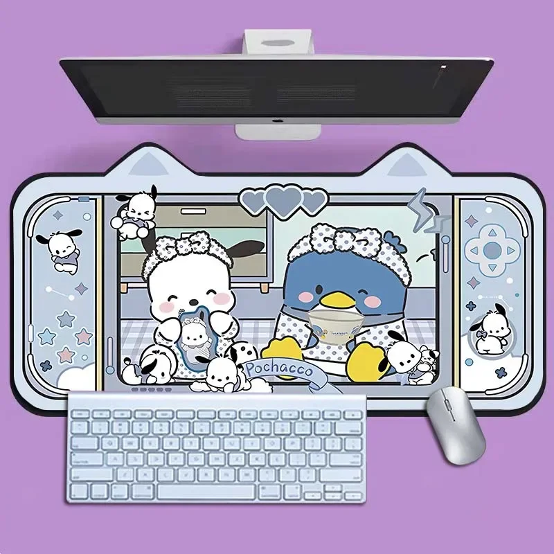 

Kawaii Mouse Pad Cartoon Sanrios Oversized Mouse Pads Kuromi E-Sports Game Keyboard Pad Non-slip Desk Pad Desktop Decorations