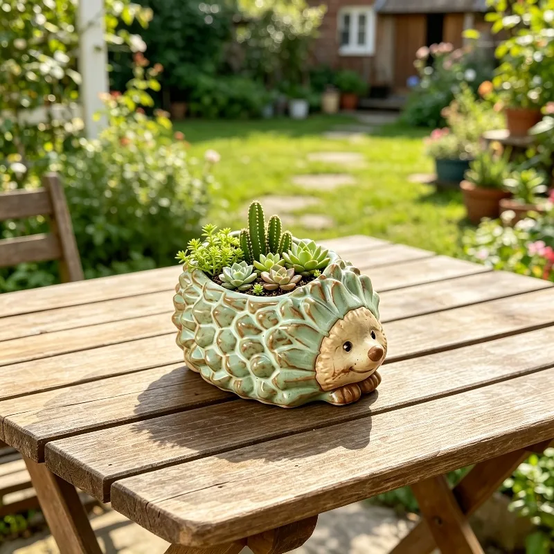 Resin silicone mold, hedgehog relief storage jar silicone mold, atmosphere decoration container, DIY shaping mold - view 5
