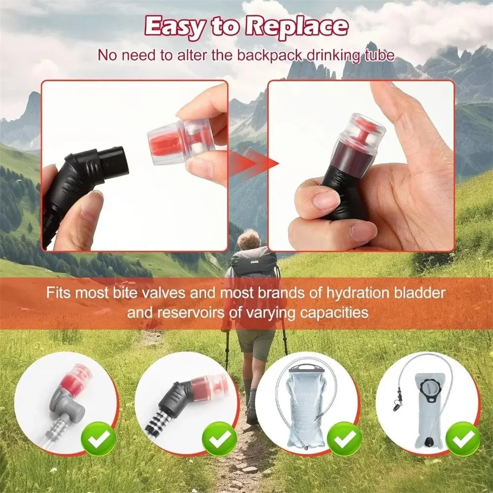 

6Pcs Bite Valve Replacement For Hiking Backpack Water Bladder Hose Water Bladder Bite Valve Mouthpiece Replacement Sheath