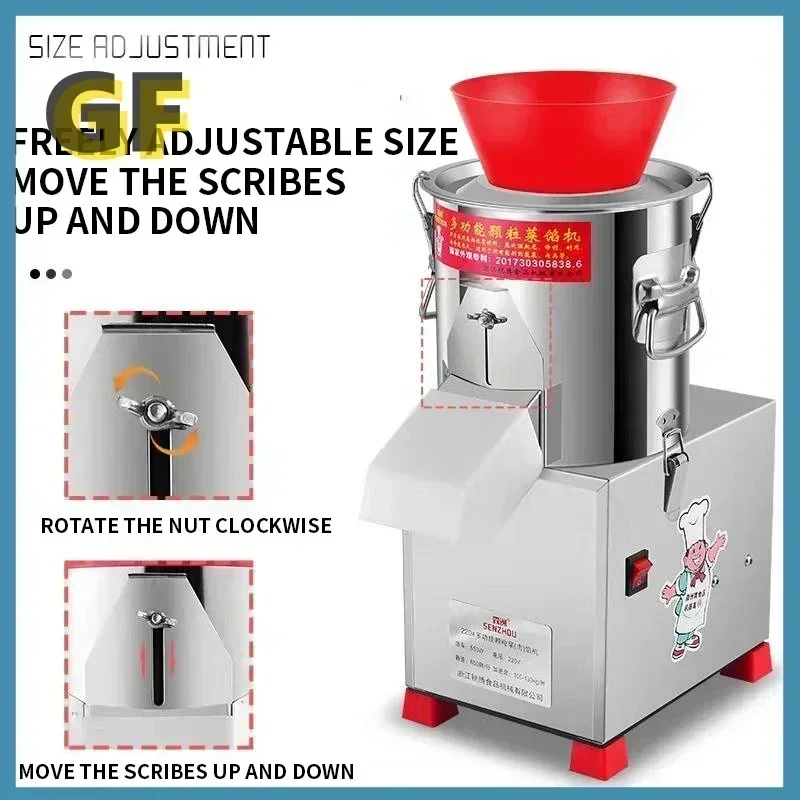 

160/220/200model Vegetable Cutter Electric Vegetable Cutter Chili Mincing Machine Grinder Stainless ProcessingMachine100-130kg/h