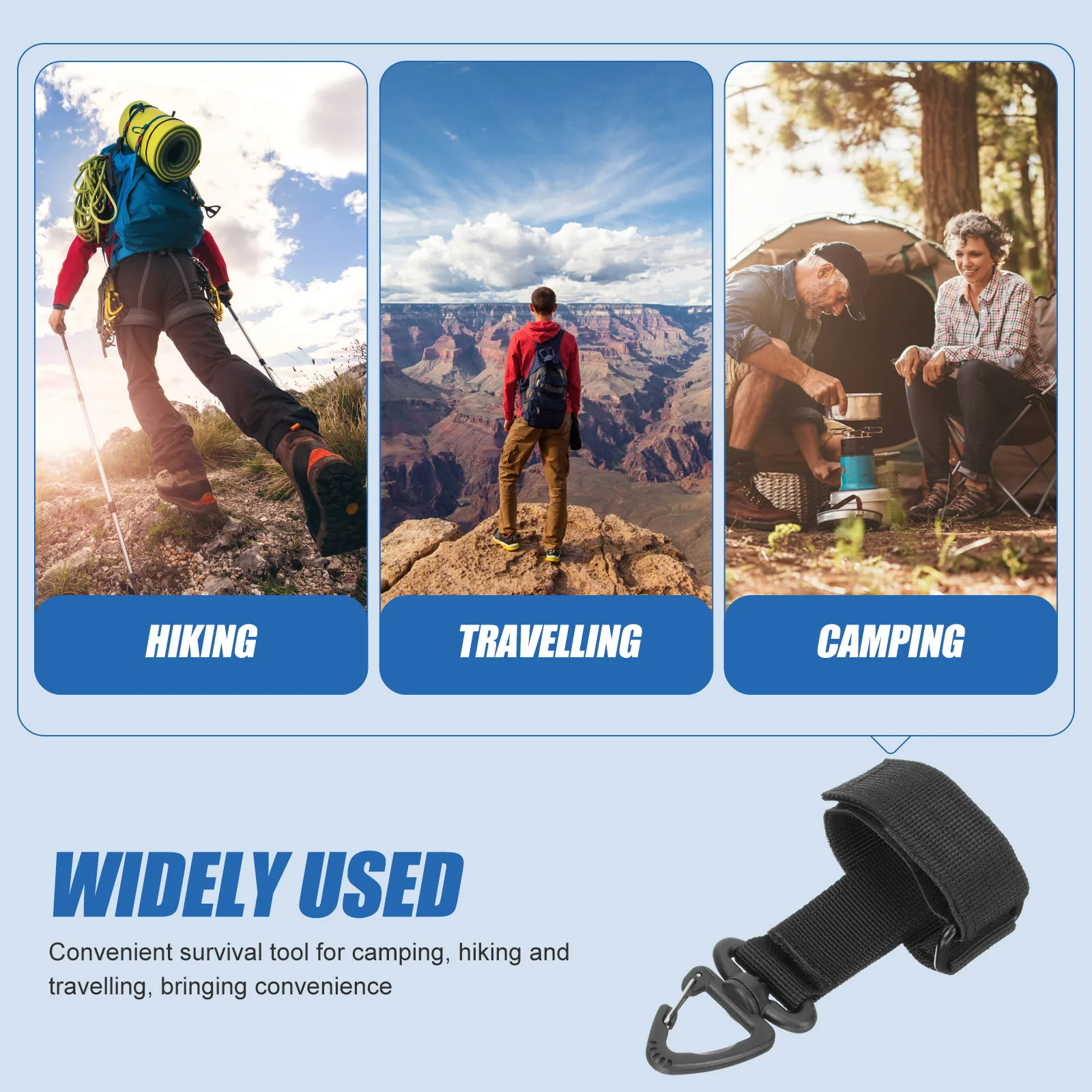 

2Pcs Glove Strap Premium Oxford Cloth Durable Outdoor Camping Hiking Multi-Function Glove Holder Backpack Waist Belt