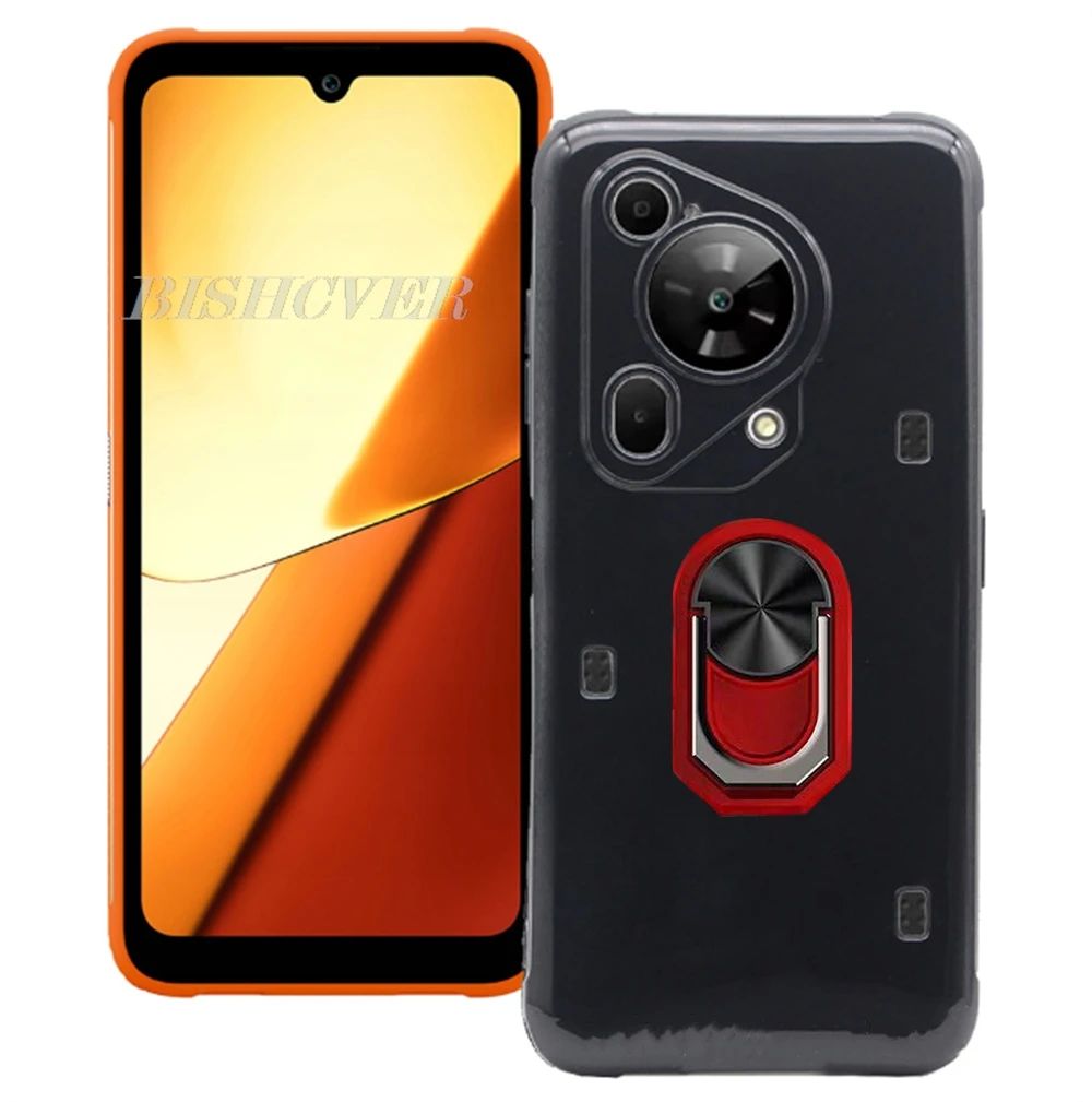 Für FOSSiBOT F112 Pro 6,88 "2025 FOSSiBOTF112 Pro Zurück Ring Halter Halterung Telefon Fall Smartphone TPU Weiche Silikon Abdeckung