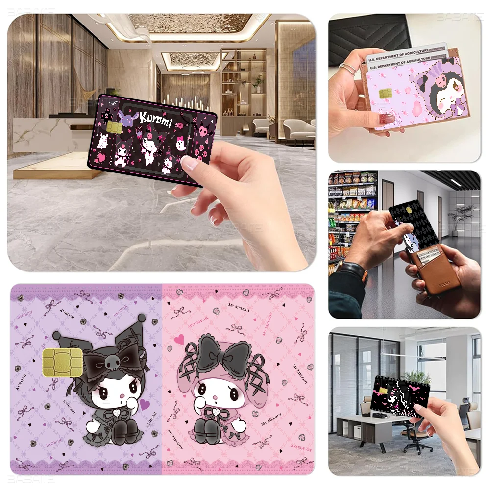 

Cartoon K-Kuromis Anime Spend or Save Funny Shell On Off Ultra Thin No Fade Sticker Skin Cover Film for Debit Credit Card