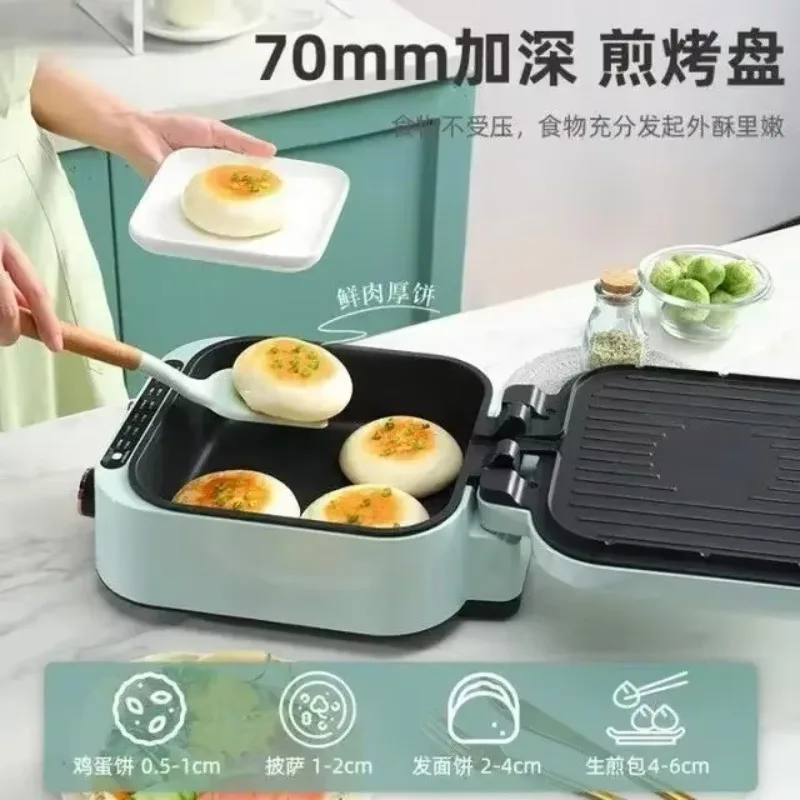 Household electric baking pan double-sided heating hot pot deep plate deepened enlarged pancake pan crepe machine