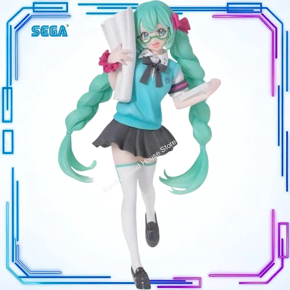 在庫あり-sega-オリジナル正規品-vocaloid-歌手-ルミナスタ-初音ミク-16-周年記念-18-センチメートルアニメモデルコレクション玩具フィギュア
