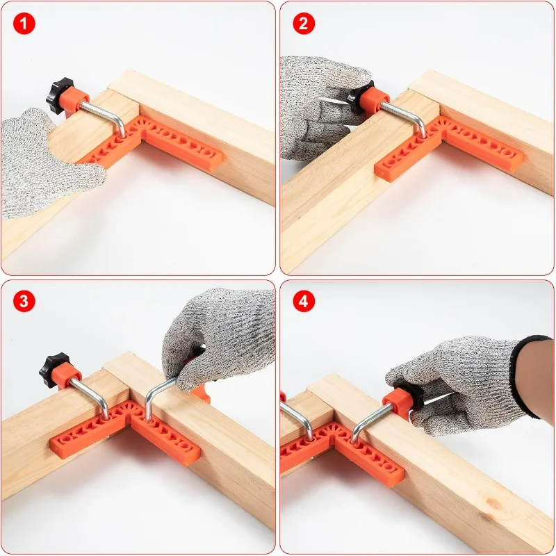 Plastic Right Angle Ruler Holder 90 Degree Positioning Clamp Corner Clamps Woodworking Locator Tool For Pictures Frames Cabinets