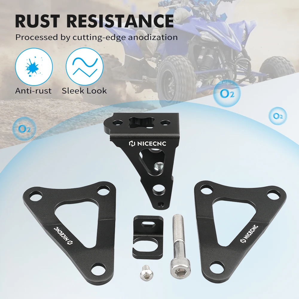 NICECNC pour support de montage moteur YAMAHA YFZ450R 2009-2024 YFZ450R SE 2015-2024 YFZ450X 2010-2011 YFZ450 résistance à la rouille VTT