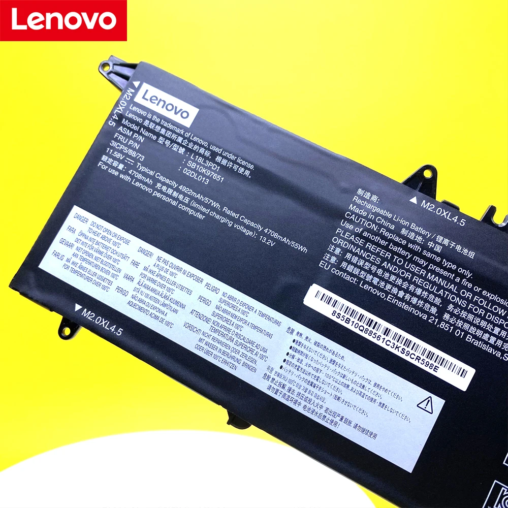 NEW Original Laptop Battery FOR ThinkPad T490s T495S T14S Series L18L3PD1 L18M3PD1 L18M3PD2 SB10K97652