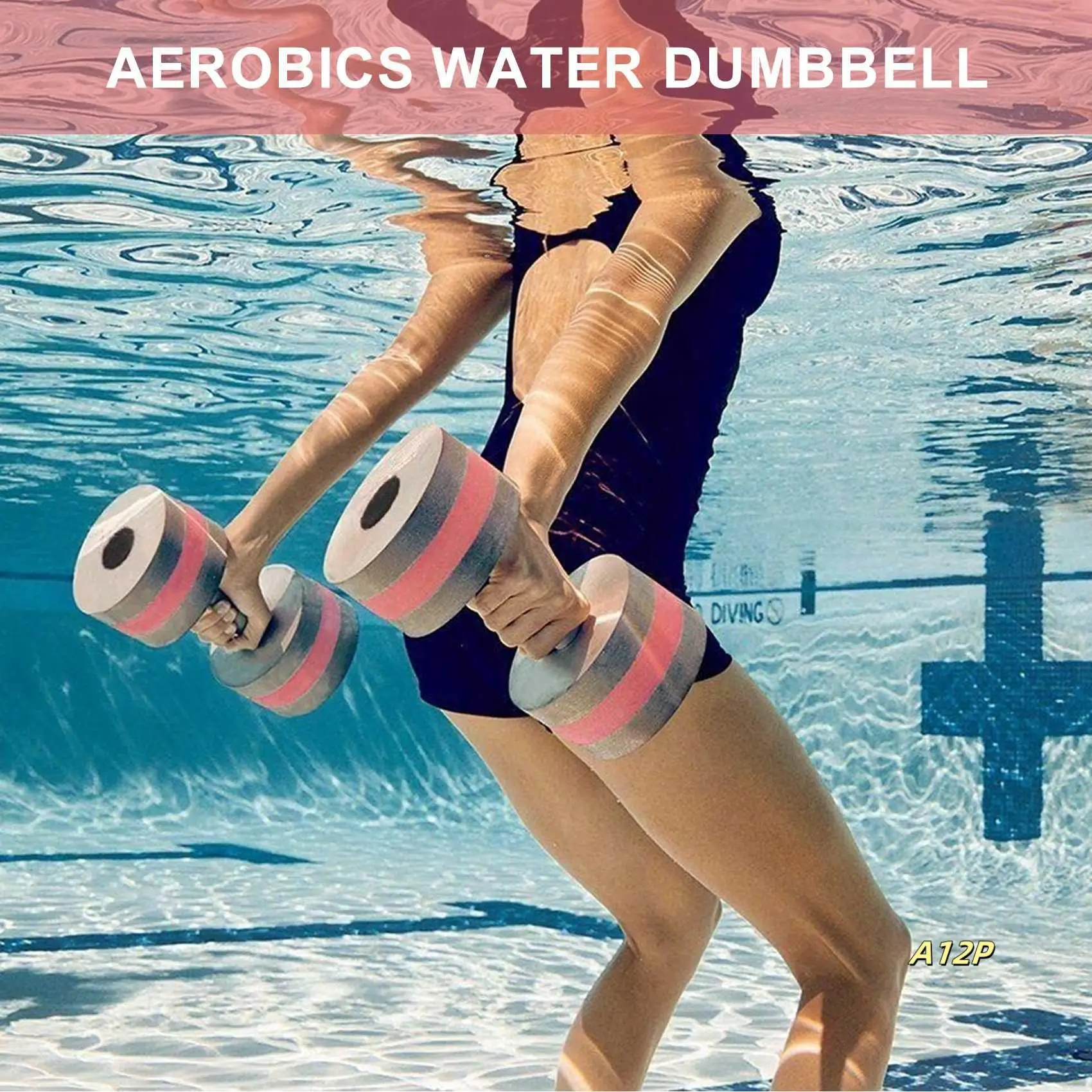 

2 Pcs Aerobic Exercise Foam Dumbbell Pool Resistance, Water Fitness Barbell Handlebar Exercise Equipment To Lose Weight