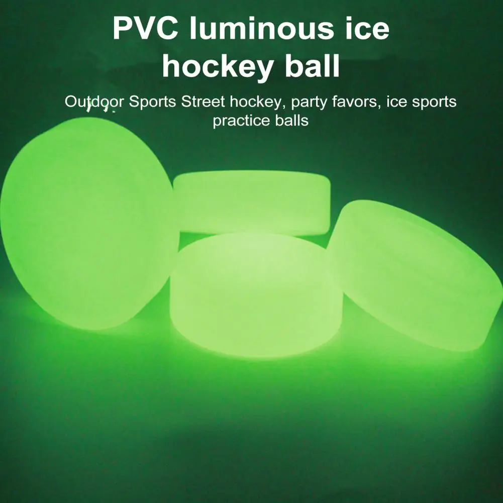 Indoor Hockey Puck Hard Floor Ice Puck Glow Dark Hockey Ball Pack for Kids Adults Youth 10pcs 72mm Ice Hockey Balls for Indoor