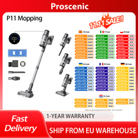 Proscenic P11 Mopping Cordless Vacuum Cleaner, Detachable Mopping Base, 35Kpa Suction, 0.65L Dustbin, 5-Stage Filtration System
